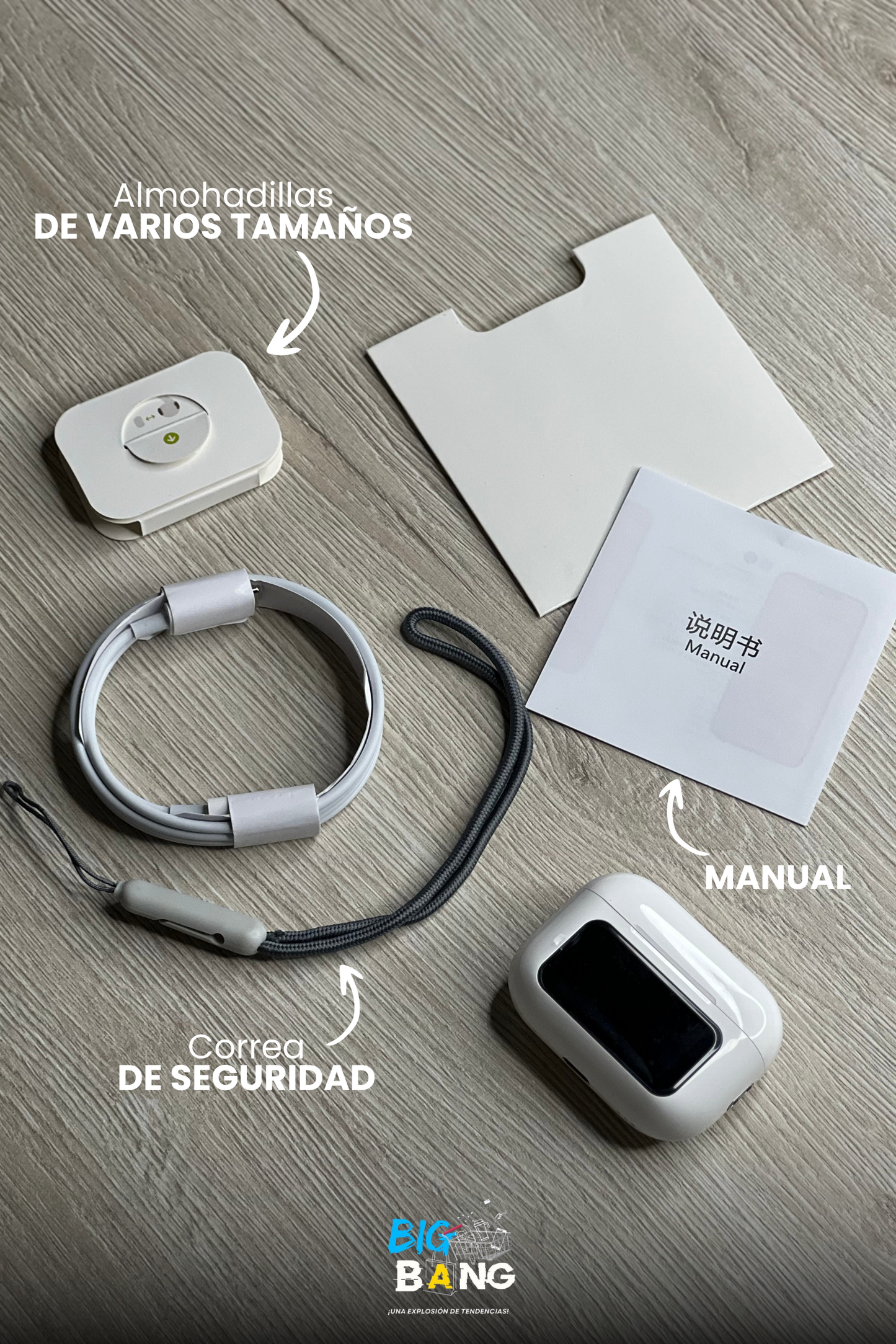 Airpods Pro con pantalla¡Control Táctil y ANC!